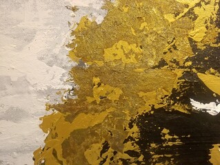 Luxury  Black White and Gold Abstract Wall Art Canvas Modern Painting