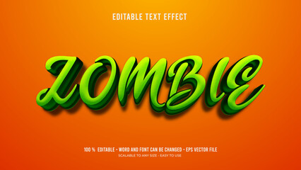 zombie editable text effect vector