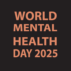 Mental Health Awareness Month card, poster, May. Vector