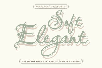 green soft elegant editable text effect