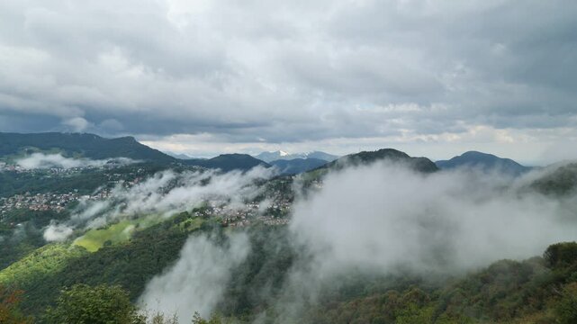 Unstable weather above Selvino, Bergamo, Lombardy