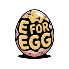 E for Egg sticker, sticker-like bruise, and 