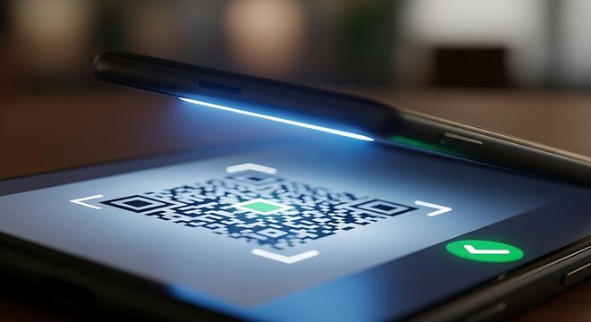 Scanning Qr Code on Mobile Phone for Payment or Information