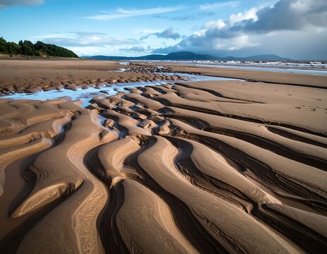 Beach sand patterns