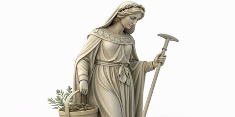 Obraz premium statue of a woman with a sword