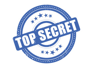 TOP SECRET Rubber Stamp Seal with a Dotted Circle