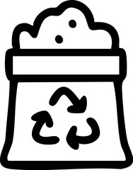 Recycling Bag Icon Illustration.