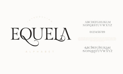 Equela Stylish Decorative Serif Alphabet Font