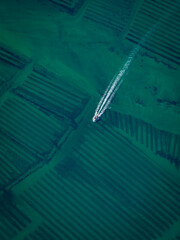 Aerial view of Oyster Beds at Low Tide 