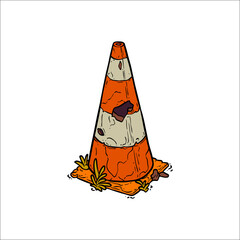 old road divider vector design