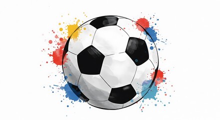 Fototapeta premium Soccer ball illustration design element