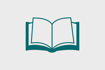 Blank vintage open book with empty pages and old cover vector illustration for education and literature