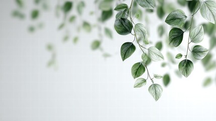 Green Floating Leaves Flying Leaves Green Leaf Dancing, Air Purifier Atmosphere Simple Main Picture.