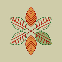 vector illustration of an abstract leaf