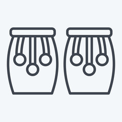 Icon Conga. related to Instruments symbol. line style. design editable