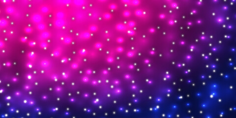 Abstract glitter background, gold bokeh background. Purple particles glitter lights background. Abstract bokeh background light light effect. Shiny effect of dust particles and light fog.