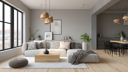 Colorful Scandinavian living rooms with natural charm / 鮮やかな色使いが映える北欧インテリアのリビングルーム