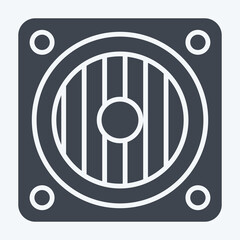 Icon Woofer. related to Instruments symbol. glyph style. design editable