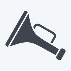 Icon Bugle. related to Instruments symbol. glyph style. design editable