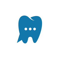 Modern dental chat logo design. 