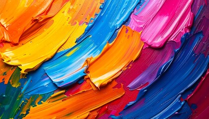 Vibrant paint strokes