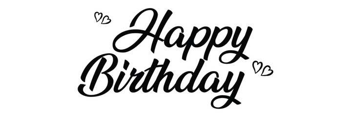 Happy birthday calligraphy lettering for greeting card .Vector Illustration.
