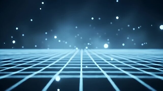 Abstract Grid: Futuristic Technology Landscape