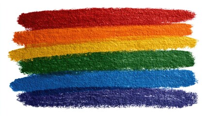 Abstract rainbow stripes painted with texture