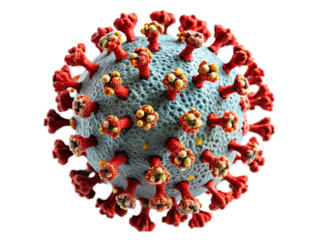  covid 19 coronavirus omicron isolated on white background PNG ,AI GENERATED