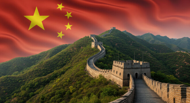 Great wall of china sunrise landscape view - Powered by Adobe