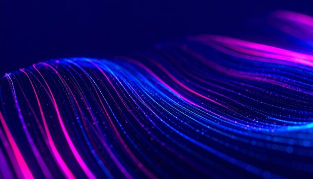 High-tech abstract background with neon lines, digital circuits, and futuristic pattern