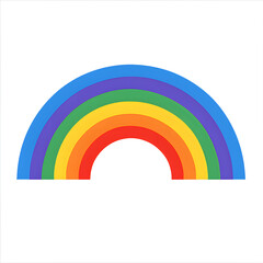 Vibrant rainbow arch against a solid black background