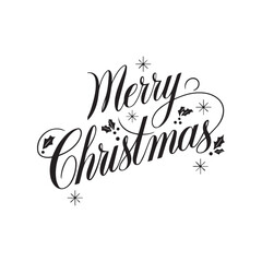  A calligraphy piece with the text Merry Christmas Vector Design. 