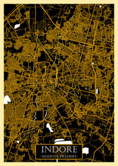 Indore Madhya Pradesh City Map. city background abstract printable travel art banner, modern city background, abstract paint urban background