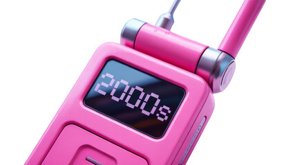 Pink 2000s Flip Phone Nostalgia Technology