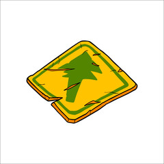 forest road marker vector design
