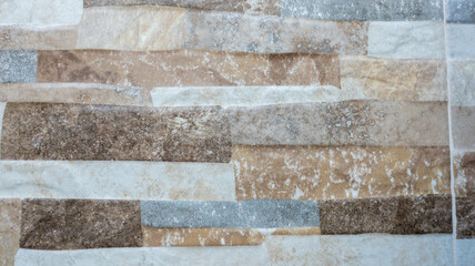 Fondo abstracto estilo mosaico de azulejos decorando una pared.