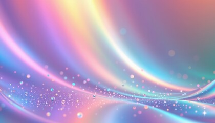 Obraz premium holographic pastel glow theme with aqua mint with lavender haze, shiny metallic pastel fade, tiny holographic sparkles, infinite seamless fade, lighthearted and airy