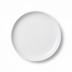 white plate on white background