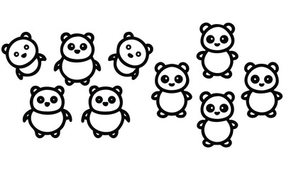 A fun vector set of cute cartoon owls and other funny animal characters