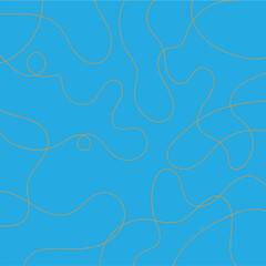 Thread line seamless pattern. Curvy intersections of ropes in organic smooth print. Abstract squiggly modern background with continuous lines. Vector illustration EPS 10 .