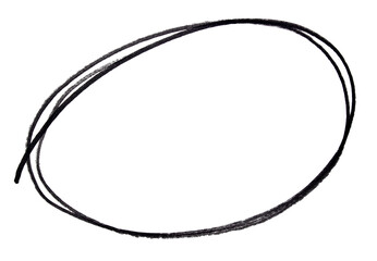 PNG Round doodle drawn with black marker on transparent background