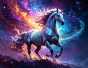 Majestic celestial horse