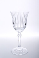empty wine glass isolated