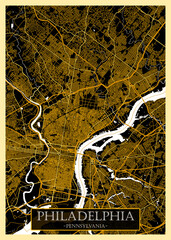 Philadelphia USA City Map. city background abstract printable travel art banner, modern city background, abstract paint urban background