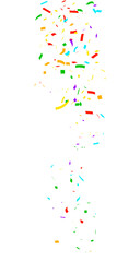 colorful falling confetti for birthday decoration