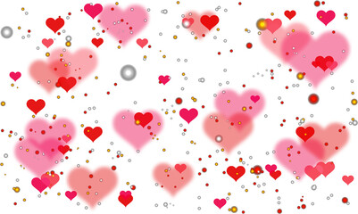 abstract heart light and confetti pattern background decorative