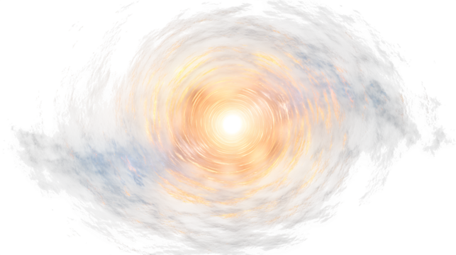 Cosmic vortex energy flow, isolated on transparent background - Powered by Adobe