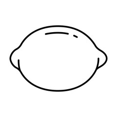 Vector lemon icon in minimalistic design. Ideal for culinary illustrations, graphics and food related projects.