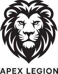 Obraz premium Lion Head Silhouette Vector Logo Design